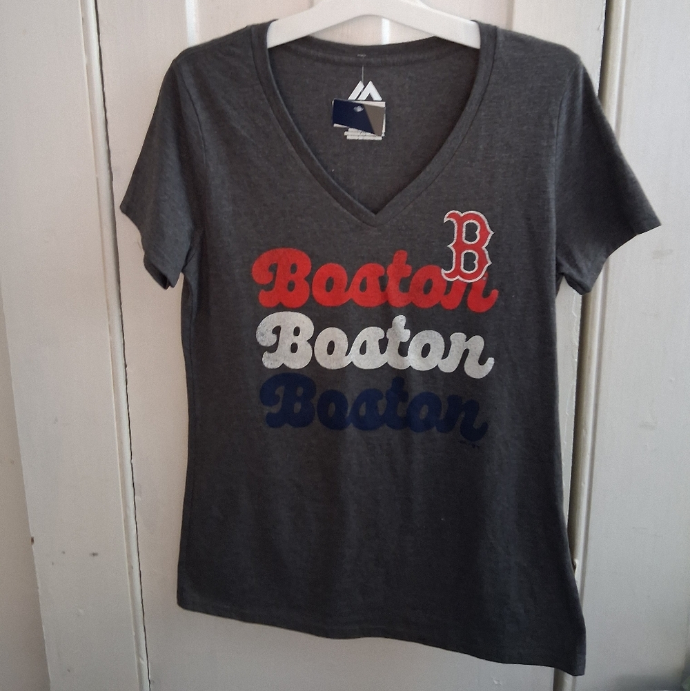NWT Majestic BOSTON RED SOX Short Sleeve T-Shirt Size S/P/CH